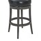 Armen Living Corbin 30" Bar Height Swivel Onyx Faux Leather and American Gray Wood Bar Stool LCCBBAGRON30 - alternate 5